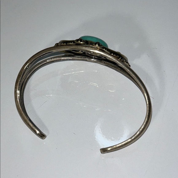 NWOT Genuine Carolyn Pollack Sterling Silver Turquoise Cowgirl Cuff Bracelet - Picture 6 of 9